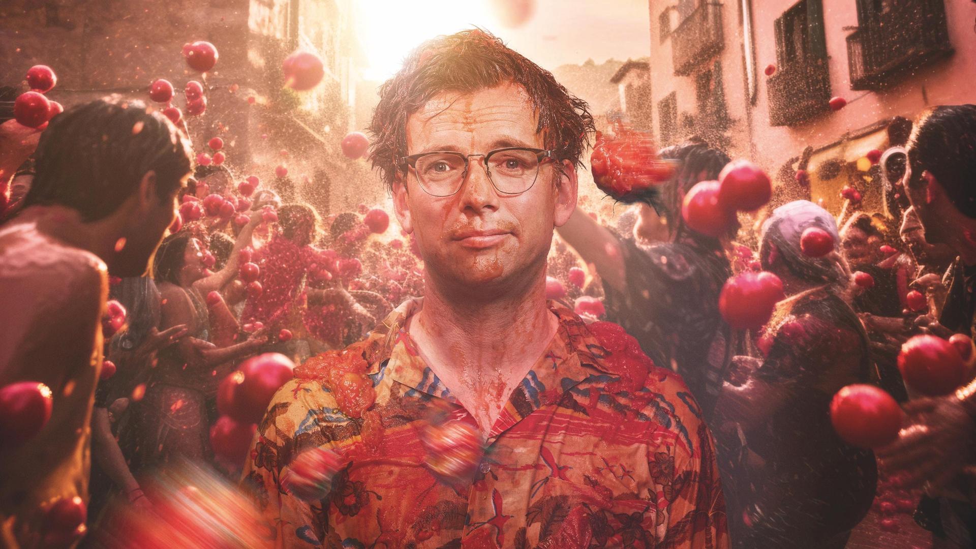 Pieter Derks in feestgedruis