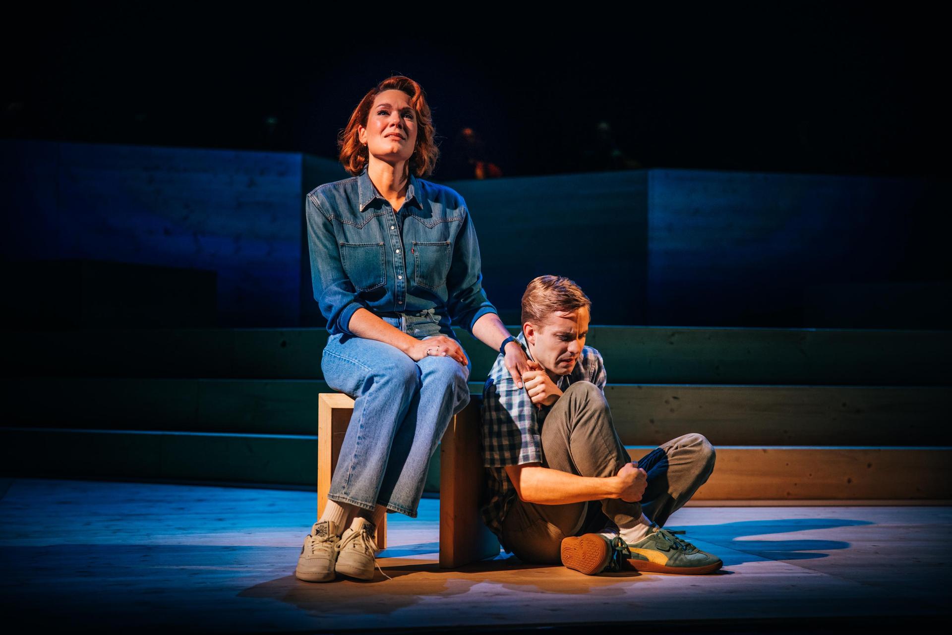 Dear Evan Hansen - acteurs op het podium
