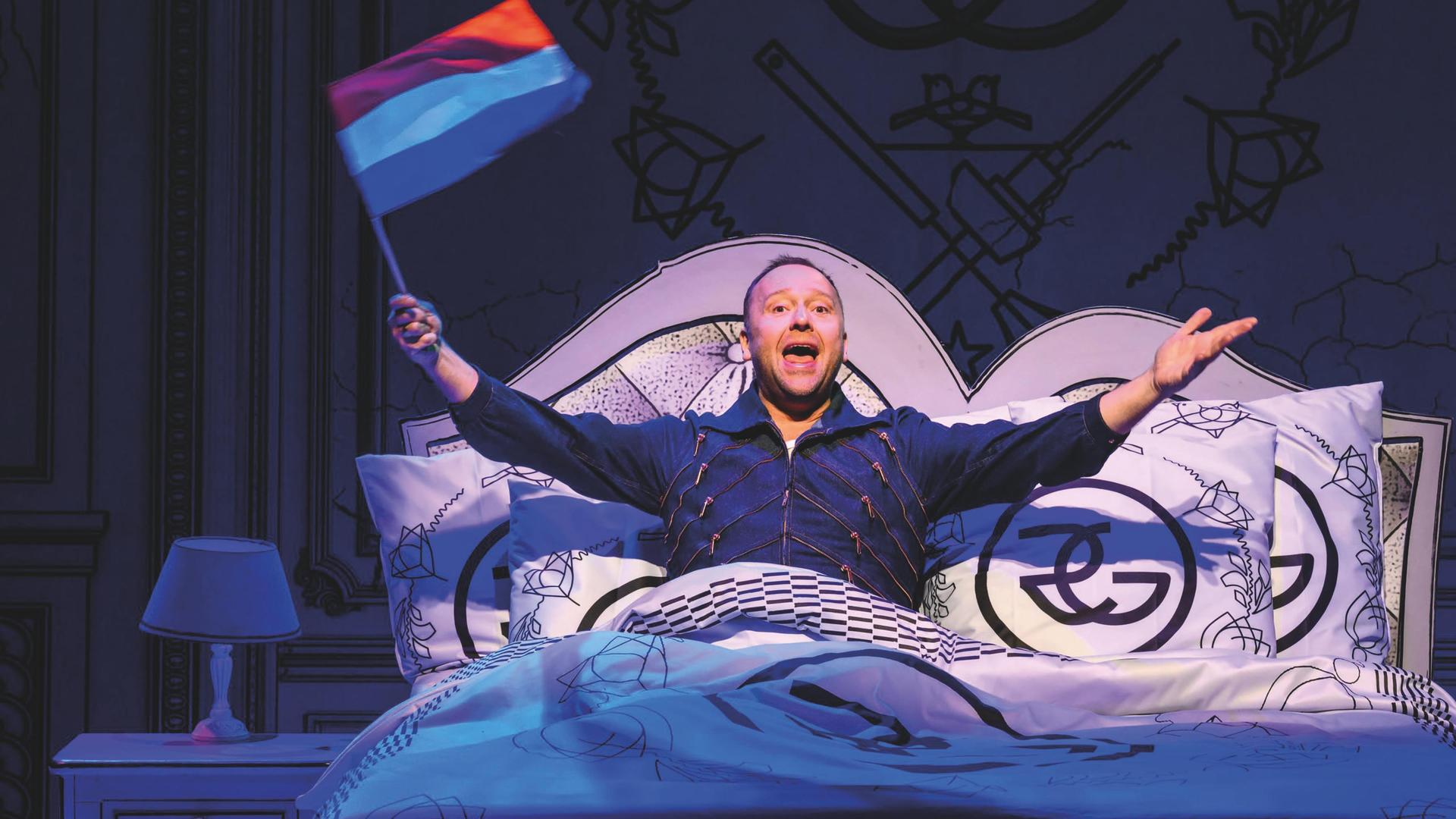 Richard Groenendijk in bed met NL vlag