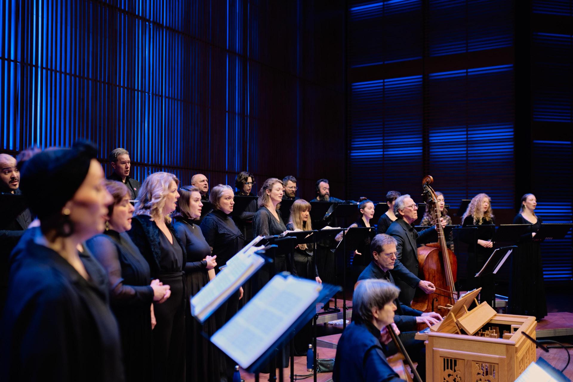 The Orchestra plays music on stage.