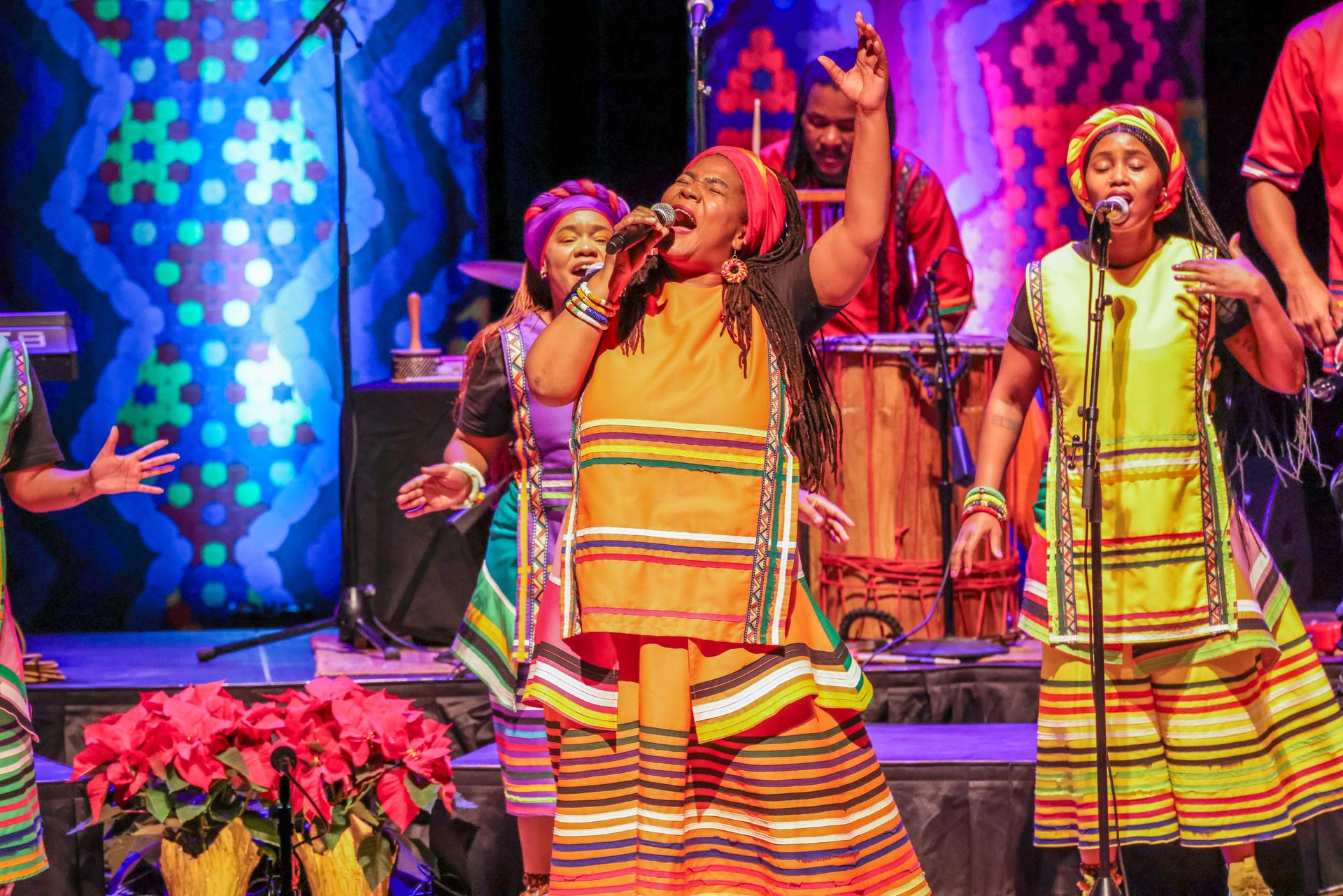 Soweto Gospel Choir op het podium