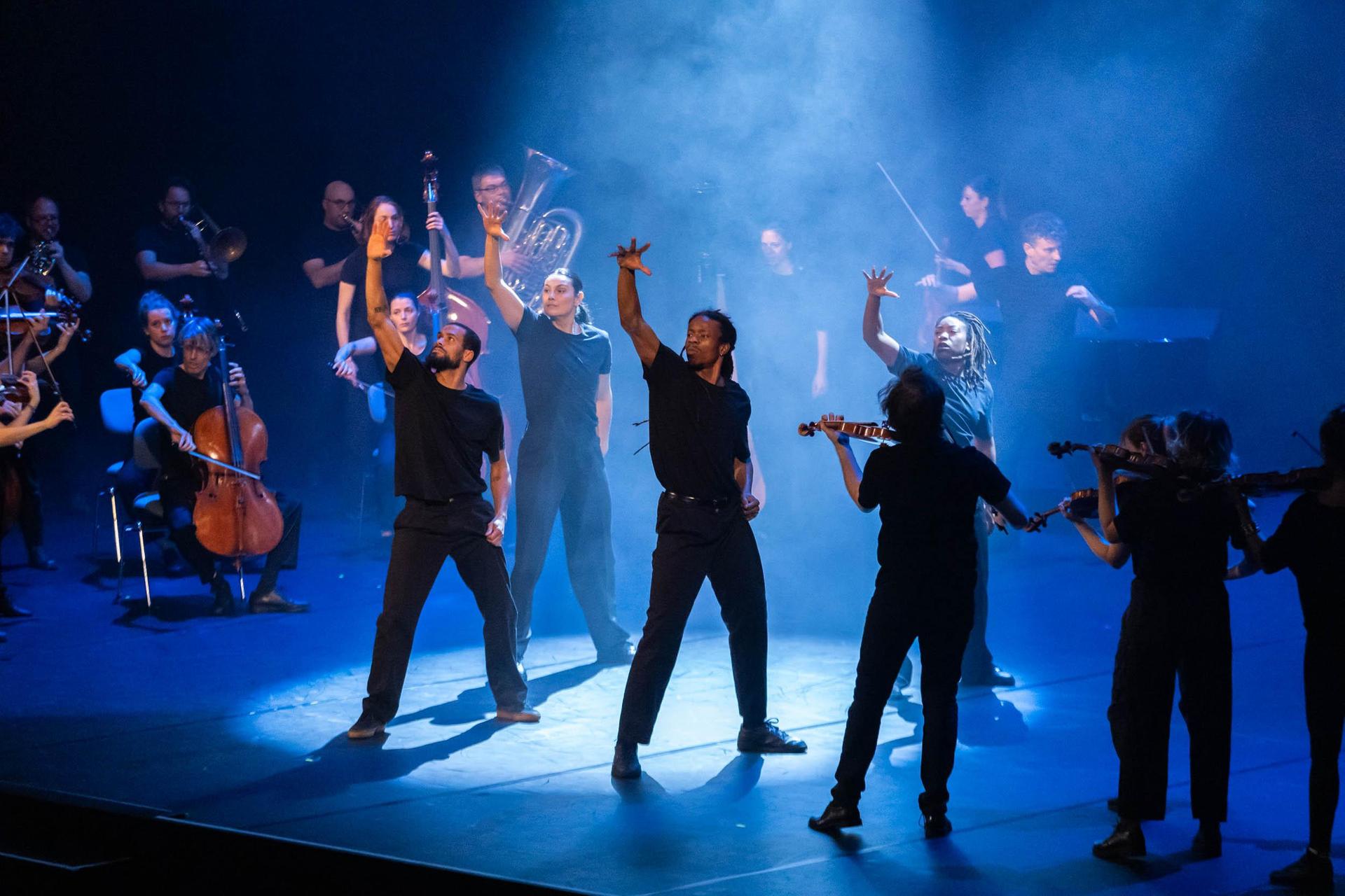 Geneva Camerata dances on stage