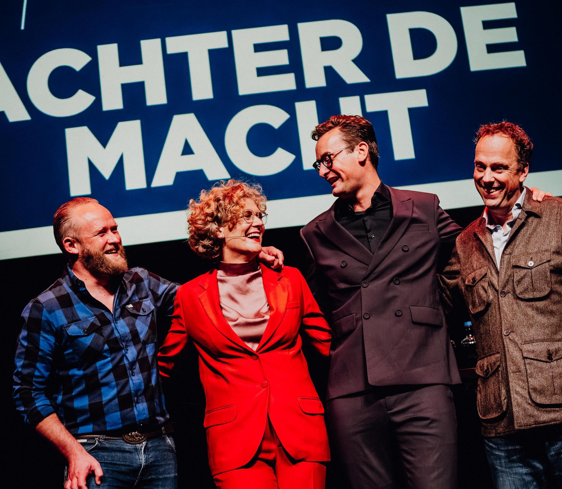 Theatercollege Achter de macht - Splinter Chabot, Bas Erlings, Julia Wouters en Peter Kwint