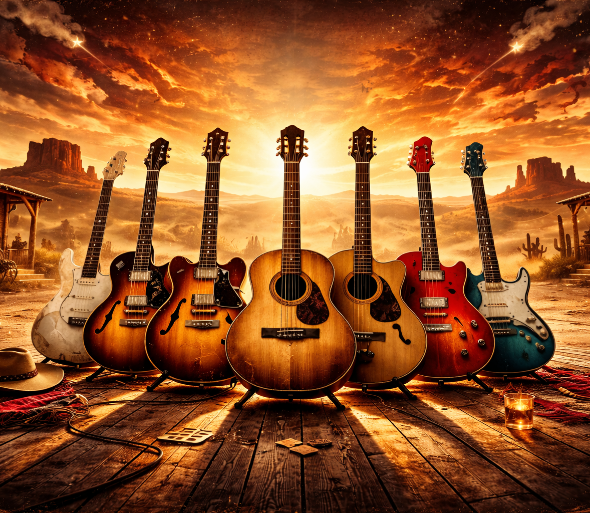 The Magnificent Seven - met Five Great Guitars, Eric Vaarzon Morel en Mart Hillen